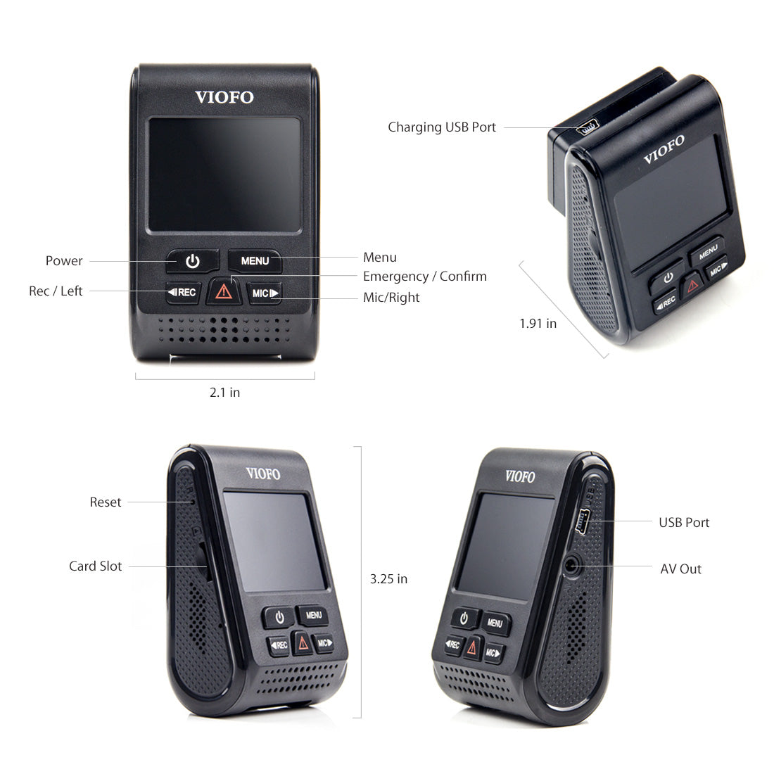 Viofo A119 V3-G 2K Quad-HD GPS Front 1ch (2025 Version) Standard Kit