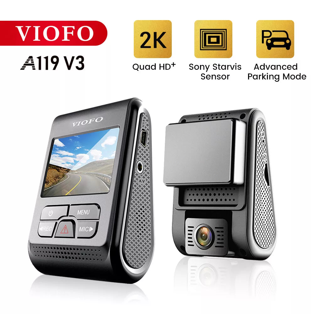 Viofo A119 V3-G 2K Quad-HD GPS 64GB HK3 Hardwired Front only 1-Ch Install Pack