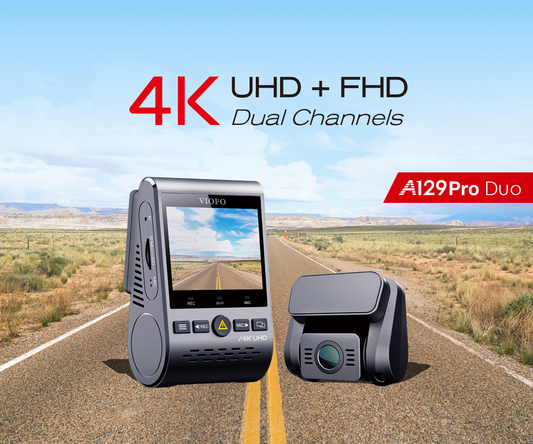 [10% OFF] Viofo A129 Pro Duo Ultra GPS 4K Front + 1080p Rear + HK3 Hardwire Kit + MLC 64GB micro-SD