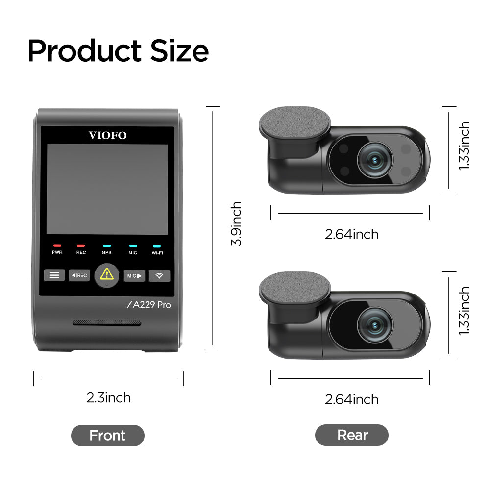 Viofo A229 Pro 4K+2K+1080p 3ch without micro-SD card