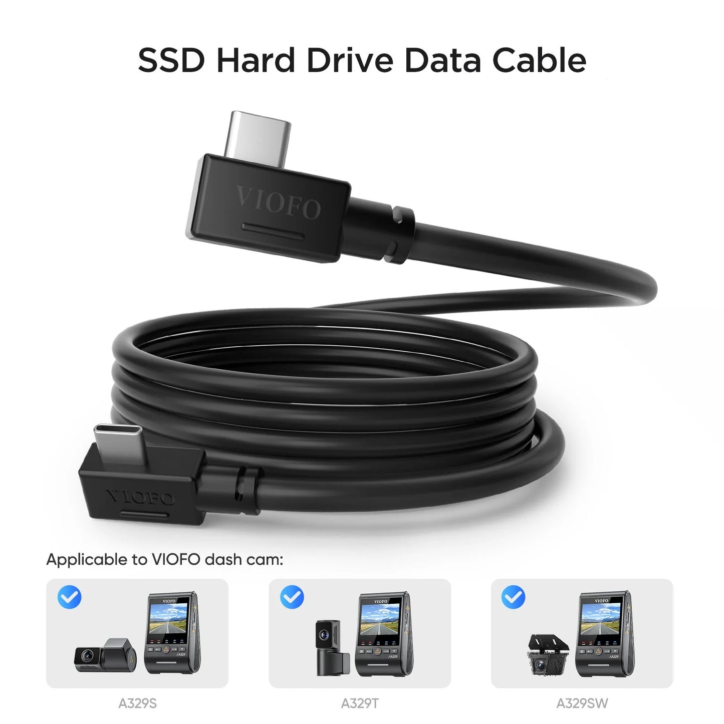 SSD Hard Drive Data Connection Cable for VIOFO A329S 2.5m