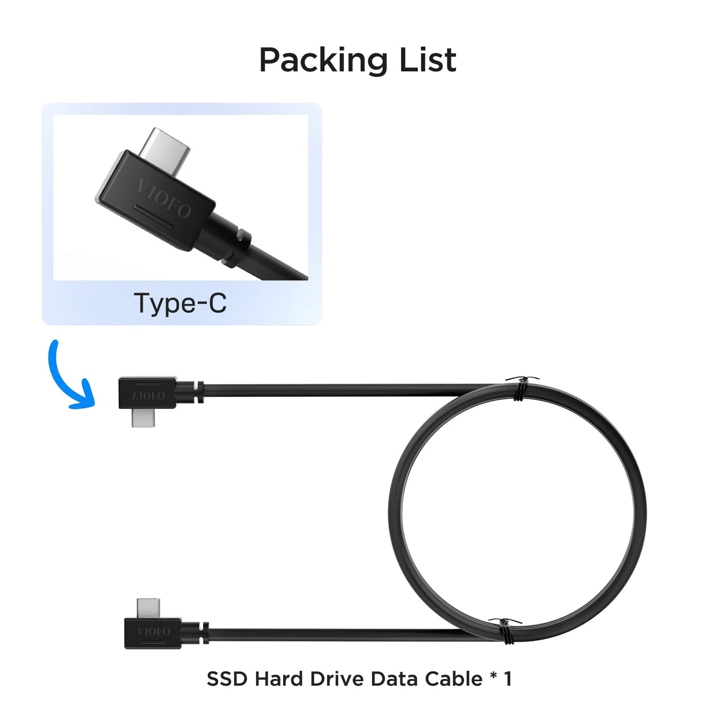 SSD Hard Drive Data Connection Cable for VIOFO A329S 2.5m