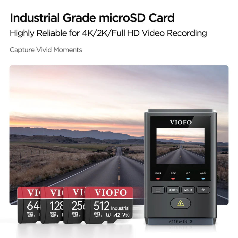 VIOFO 512GB Industrial Grade microSD Card U3 A2 V30 High Speed Memory Card with Adapter Support Ultra HD 4K Video Recording (Copy) (Copy)