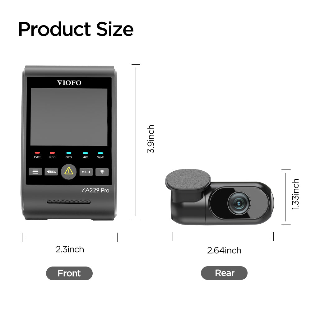 [20% OFF] Viofo A229 Pro 4K+2K 2-channel 64GB Mega Package