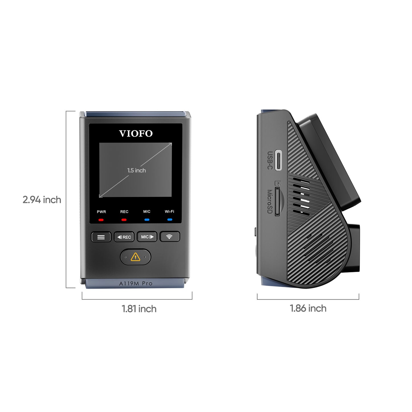 [Install Pack] VIOFO A119M Pro 4K HDR + HK6 Hardwire Kit + 64GB MLC micro-SD card Voice Control Dash Camera with Sony STARVIS 2 Sensor, Super Night Vision, Ultra Fast Wi-Fi 6 & Precise GPS