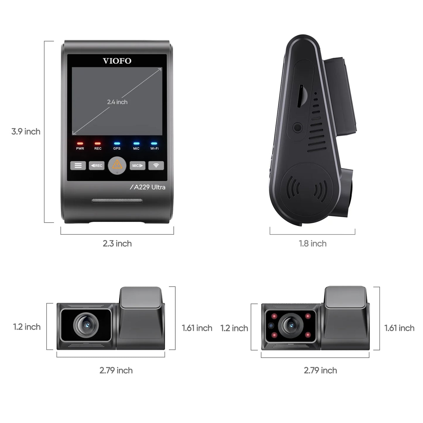 [Install Pack] Viofo A229 Ultra Dual 4K+1K 3ch + HK4 Hardwire Kit + MLC 32GB micro-SD