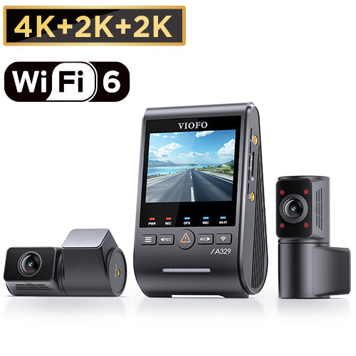 [Install Pack] Viofo A329S 4K+2K+2K 3ch + HK6 Hardwire Kit + 256GB MLC Package