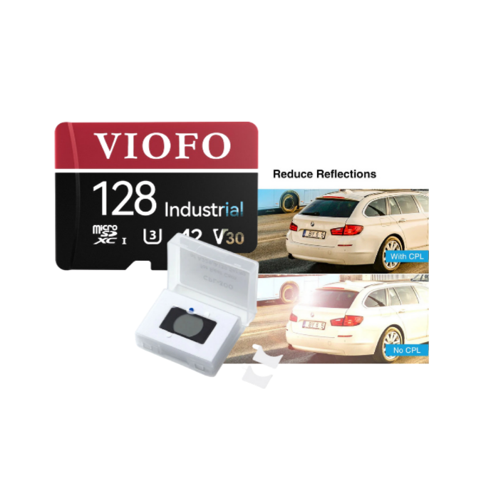 [Express] Viofo A229 Pro 4K+2K 2ch HK4 Hardwire Kit + 128GB MLC + Rear CPL-300 Filter Package